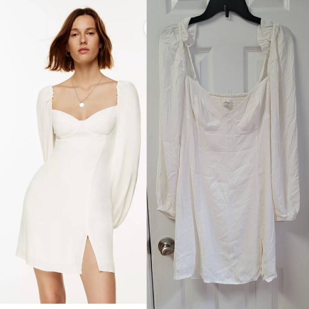 Aritzia Wilfred White Novella Dress 4